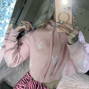 Playboy x Missguided crop hoodie